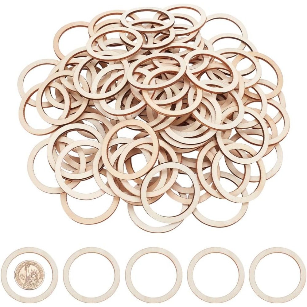 Wood Ring Blank - ชิ้นไม้ที่ยังไม่เสร็จ100ชิ้น1.96 