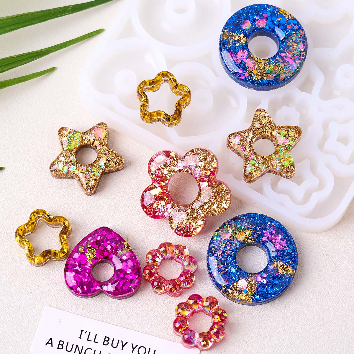Resin Craft Ideas - Multifuntional เครื่องประดับแม่พิมพ์ซิลิโคน DIY Handmade Heart Star
