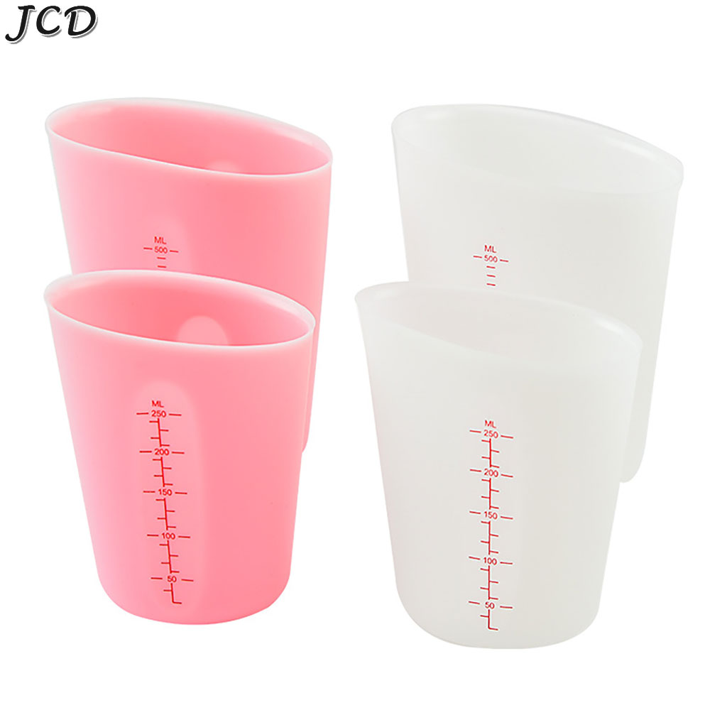 Mixing Cup Silicone - Jcd ถ้วยซิลิโคนสองระดับเกรดอาหารทนทานไม่ติดเค้กแบบ DIY อีพ็อกซี่เรซิ่นเครื่องประดับทำเครื่องมือทำขนมอบครัว