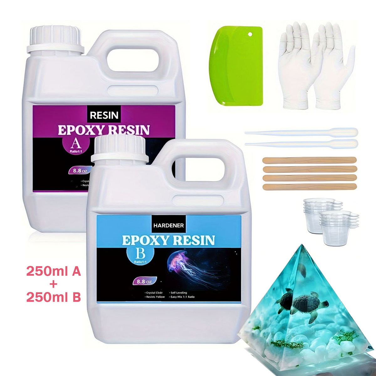 Resin Jewelry Kit - 125 ml/250 ml Crystal Clear หล่อเรซิ่นชุด