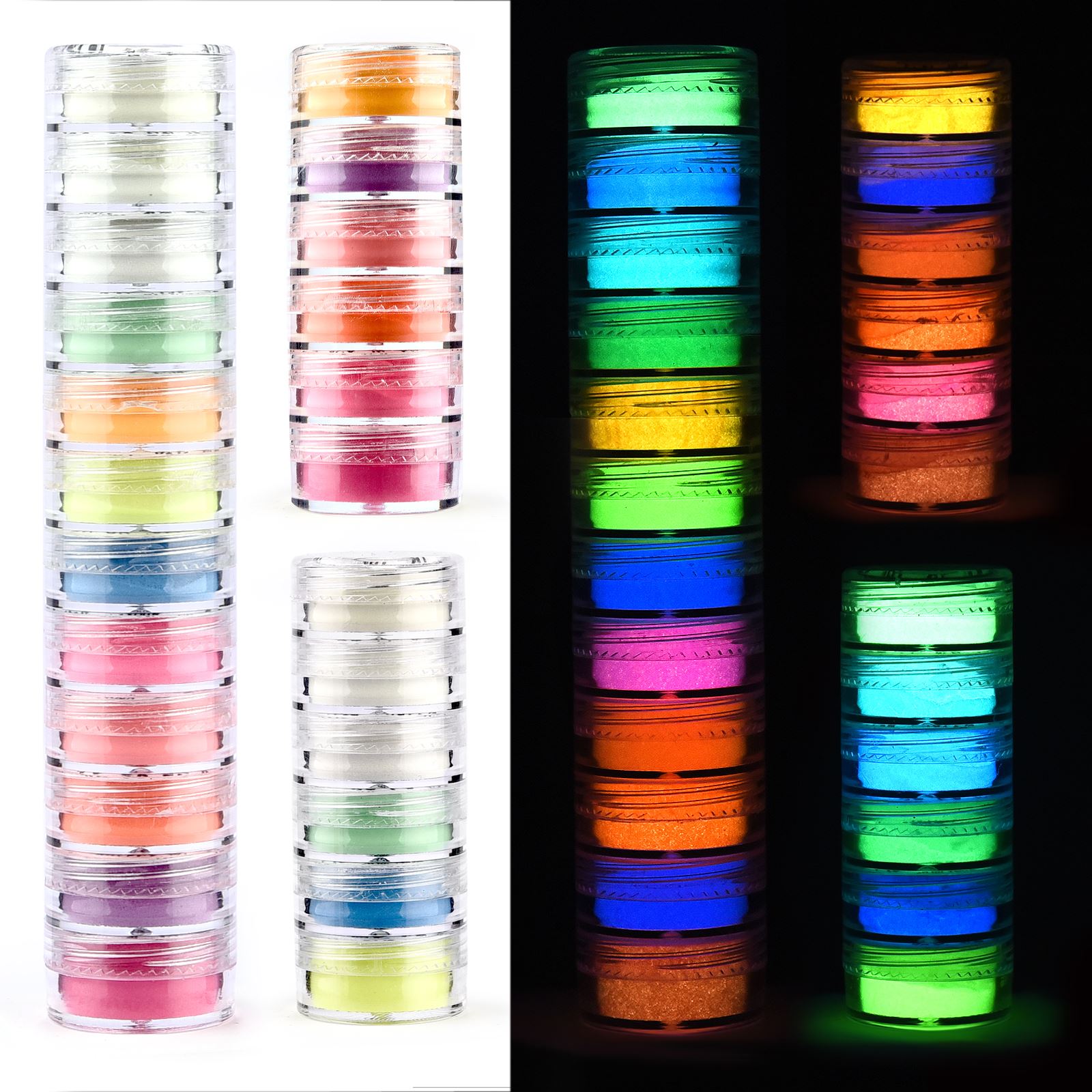 Resin Pigment Set - 6สีผงเรซินชุดรงควัตถุ Dye UV เรซิ่นอีพ็อกซี่ DIY เครื่องประดับหัตถกรรมคริสตัลอีพ็อกซี่วัสดุเรืองแสงผง