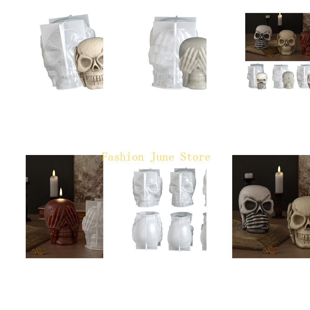 Resin Craft Workshop - N5KA อเนกประสงค์ Skull แม่พิมพ์สำหรับเรซิ่นหล่อขี้ผึ้งหัตถกรรมรายละเอียด 3D การออกแบบ