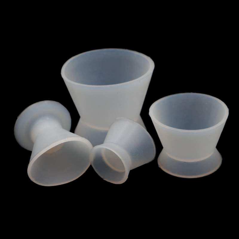 Mixing Cup Silicone - ถ้วยผสมวัสดุทันตกรรม4ชิ้นถ้วยผสมซิลิโคนใช้จานฟอกสีฟันเครื่องมือทางห้องปฏิบัติการทันตกรรม
