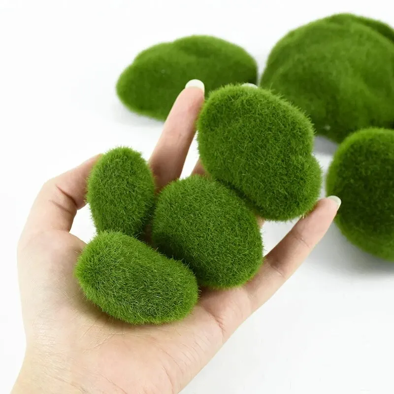 Terrarium Moss Art - 10 ชิ้นการจําลอง Moss หินประดิษฐ์ Moss หิน