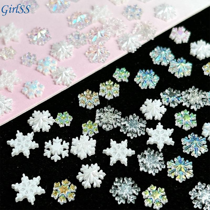 Resin Glitter Pack - 1 ชุดสารพันสีขาวระยิบระยับเกล็ดหิมะเล็บ Charms Professional คุณภาพเรซิ่นหัตถกรรมอุปกรณ์เสริม T4MB