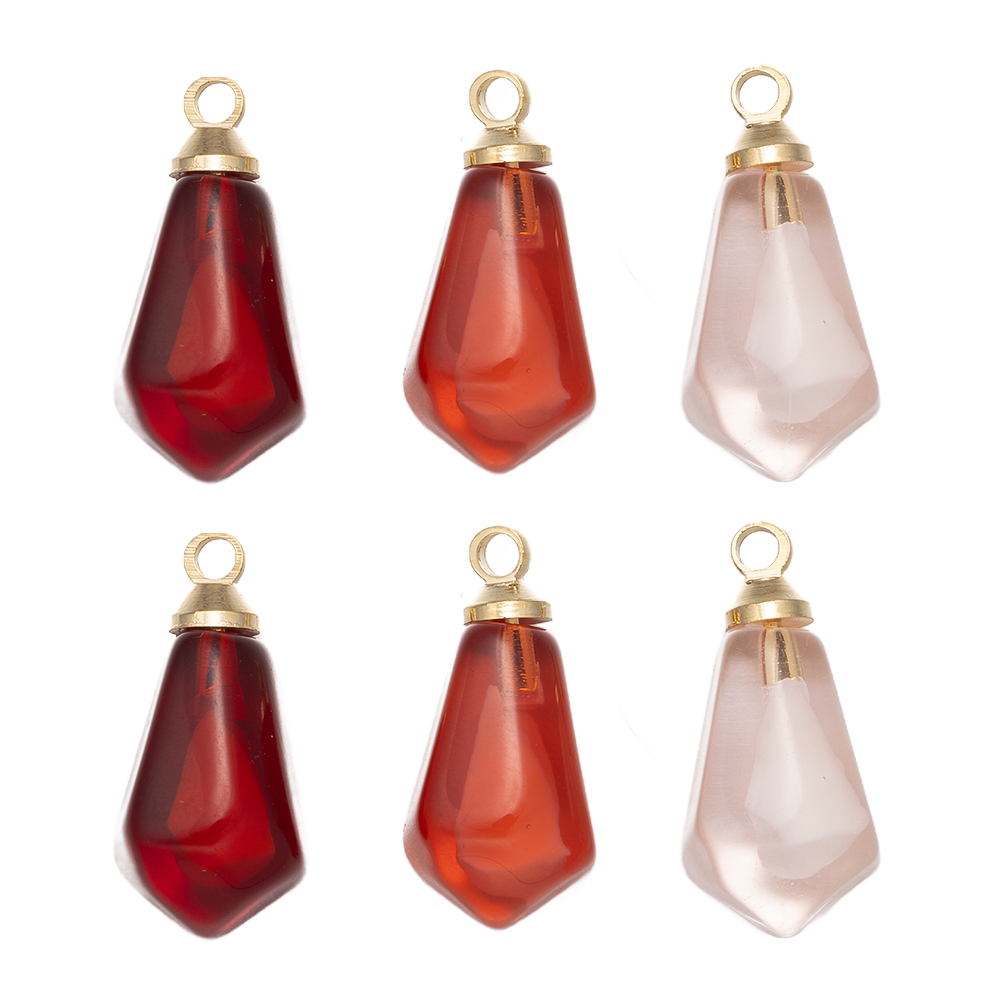 Resin Craft Supplies - 10 ชิ้น/ล็อตผลไม้ทับทิมจี้สําหรับ DIY ต่างหูสร้อยคอสร้อยข้อมือ Charms เครื่องประดับทําอุปกรณ์หัตถกรรมอุปกรณ์เสริม