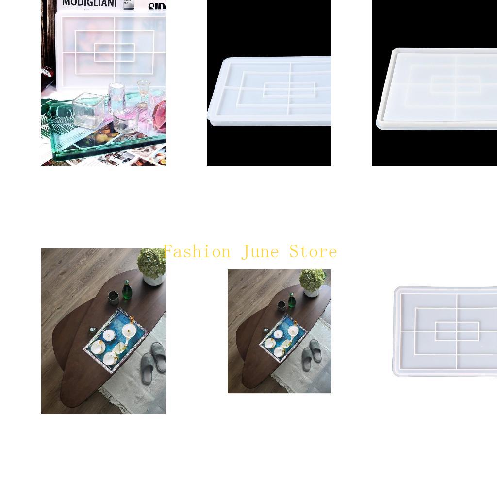 Serving Tray Mold - N5KA ถาดสี่เหลี่ยมผืนผ้า UV คริสตัลอีพ็อกซี่แม่พิมพ์เสิร์ฟแผ่นซิลิโคนเรซินแม่พิมพ์ DIY งานฝีมือตกแต่งบ้านเครื่องมือหล่อ