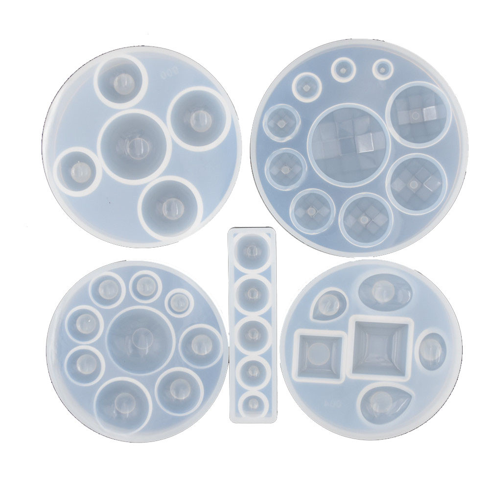 Resin Ocean Wave Mold - แม่พิมพ์ซิลิโคนครึ่งลูก Oblate Cabochon ลูกปัดซิลิโคนเรซินแม่พิมพ์เครื่องมือทําด้วยมืออีพ็อกซี่เรซินแม่พิมพ์เครื่องประดับทํา