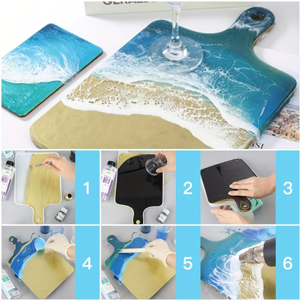 Geode Mold Silicone - แม่พิมพ์ซิลิโคนสำหรับหล่อเรซิ่นอีพ็อกซี่, แม่พิมพ์ทรงสี่เหลี่ยมพร้อมหูจับ, อุปกรณ์สำหรับทำถาดใส่ของและเครื่องประดับจากหินอาเกต