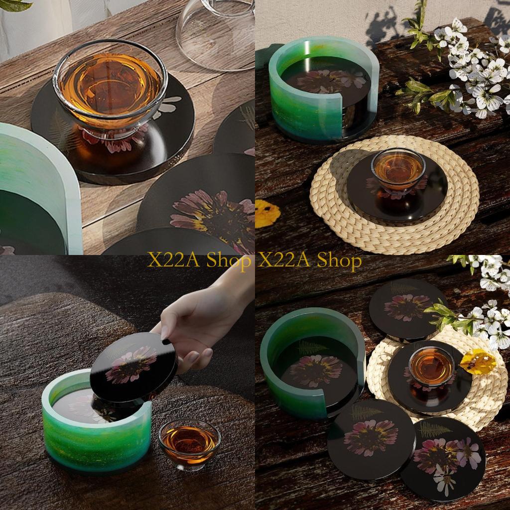 Geode Mold Silicone - ที่ไม่ซ้ำกันรอบ Geodes แม่พิมพ์ซิลิโคนสำหรับอีพ็อกซี่เรซิ่น เรซินแม่พิมพ์ผู้ถือ