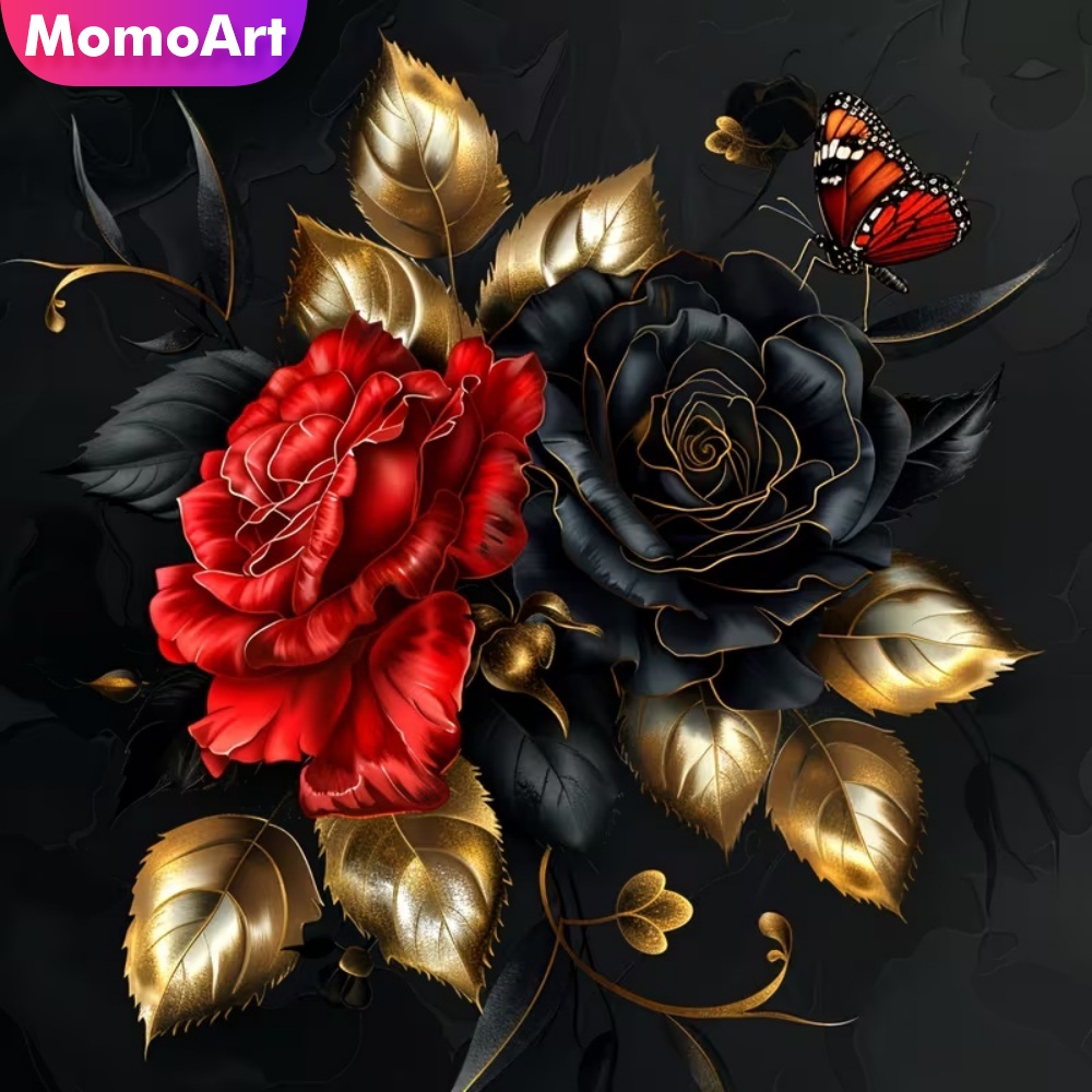 Resin Craft For Beginners - โมโมอาร์ต 5D ภาพเพชร DIY ลายดอกไม้ เหมาะสำหรับผู้เริ่มต้น
