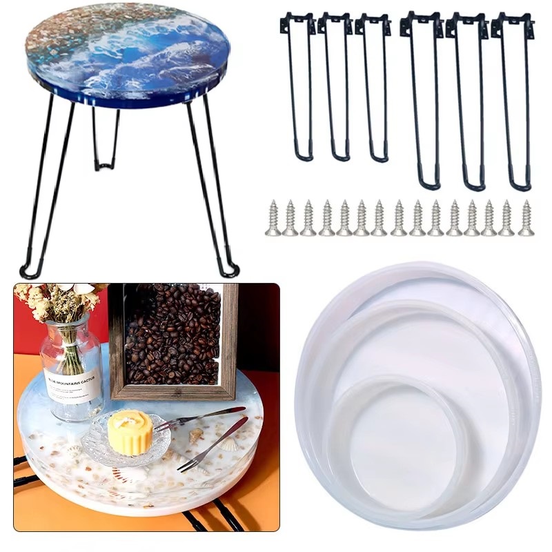 Coaster Mold Round - แม่พิมพ์เรซิ่น UV ทรงกลมขนาดใหญ่ แม่พิมพ์ซิลิโคนสำหรับทำโต๊ะคริสตัล แม่พิมพ์ทำโต๊ะแม่น้ำ DIY