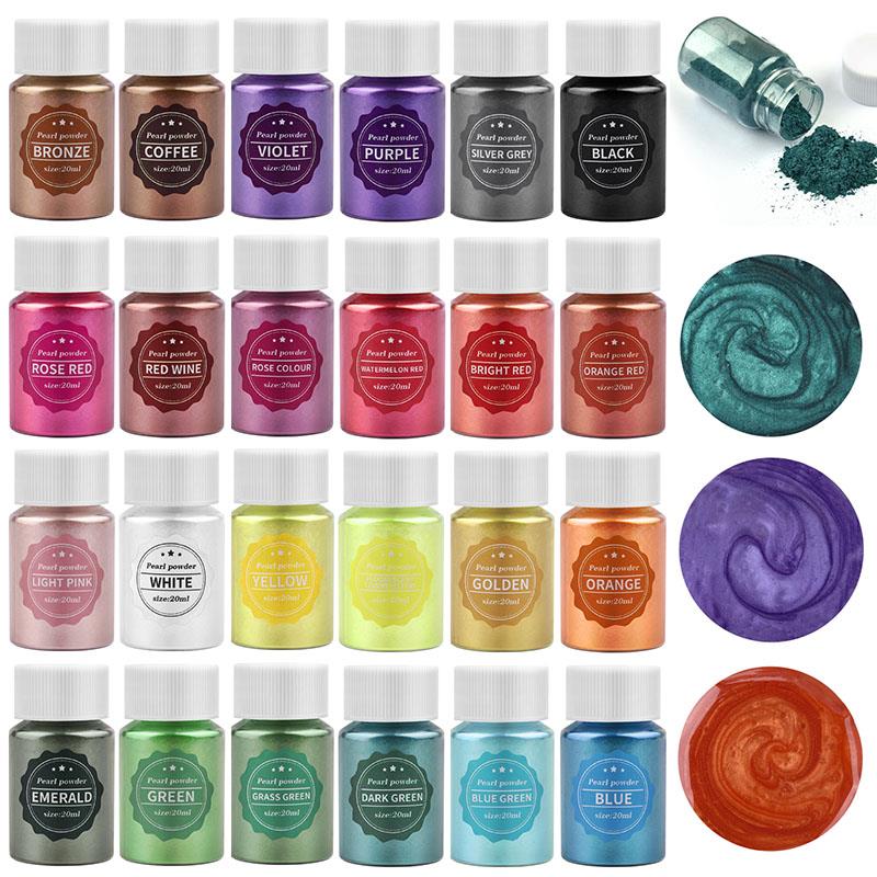 Resin Pigment Set - 10ml อีพ็อกซี่เรซิ่นเม็ดสี FILLER Pearlescent ผงสี Dye