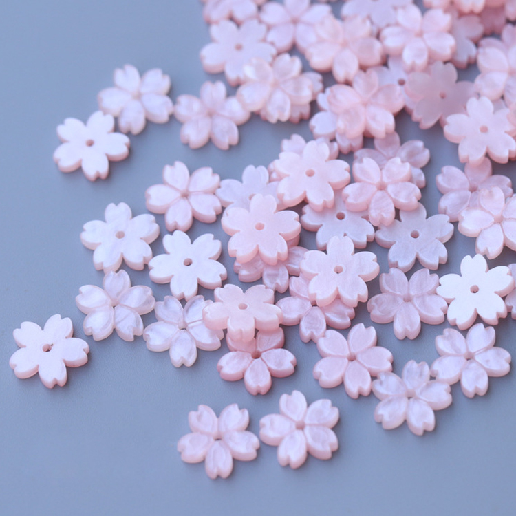 Flower Preservation Resin - 10-50pcs 12mm เรซิ่นดอกไม้กลีบลูกปัดสําหรับเครื่องประดับทําส่วนประกอบ DIY Cherry Blossoms