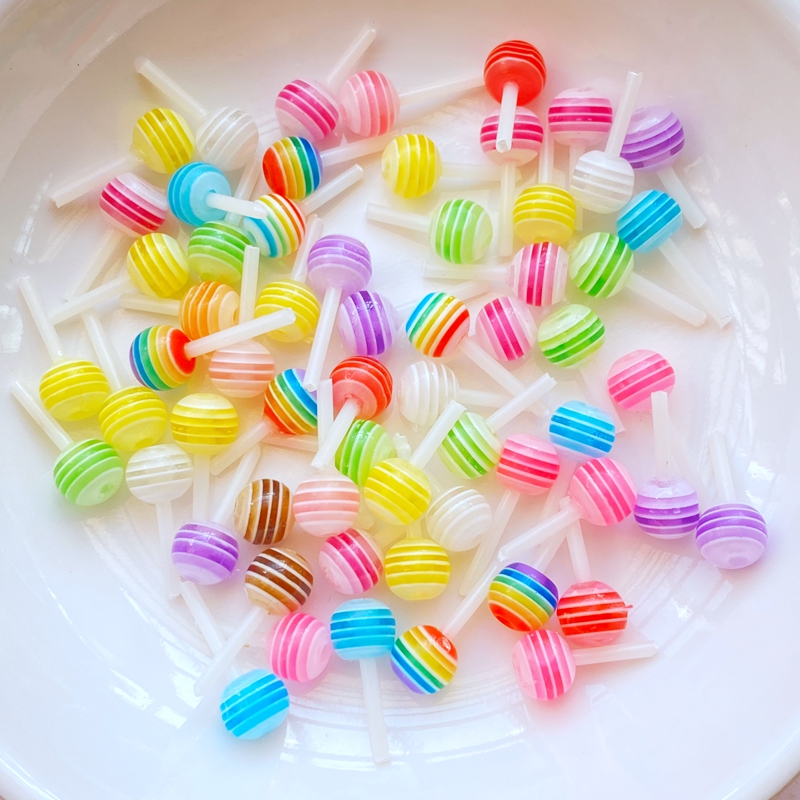 Flower Preservation Resin - 40 ชิ้นใหม่น่ารักผสม Little Lollipop เรซิ่นตุ๊กตาหัตถกรรม Flatback
