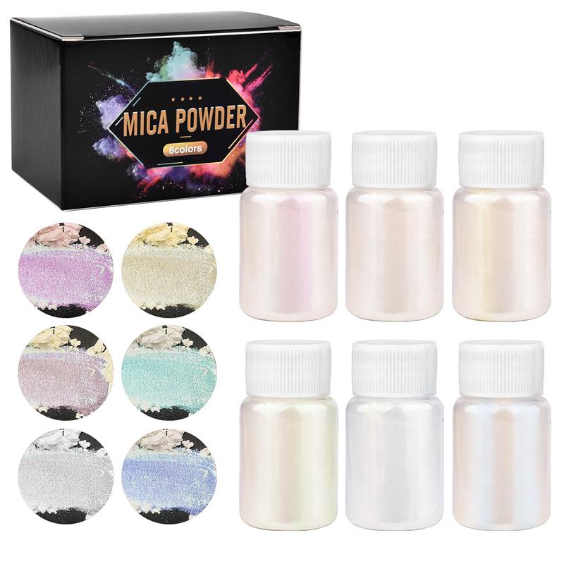 Resin Pigment Set - 6 Pcs-Set อีพ็อกซี่เรซิ่น Dye Mica ผงผงสีชุดเรซิ่น