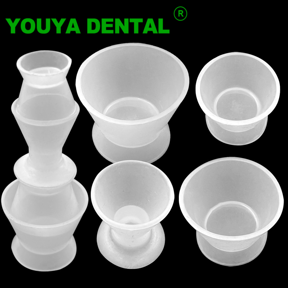 Mixing Cup Silicone - ชามผสมทันตกรรม4ชิ้น/เซ็ตถ้วยยางซิลิโคนยืดหยุ่นแข็งตัวเองเครื่องมือทันตแพทย์อุณหภูมิสูง