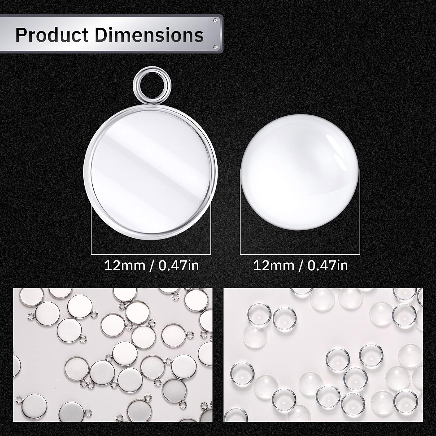 ถาดเปล่าสำหรับทำจี้ทรงกลมสแตนเ - Crafting Resin บทวิจารณ์และราคา