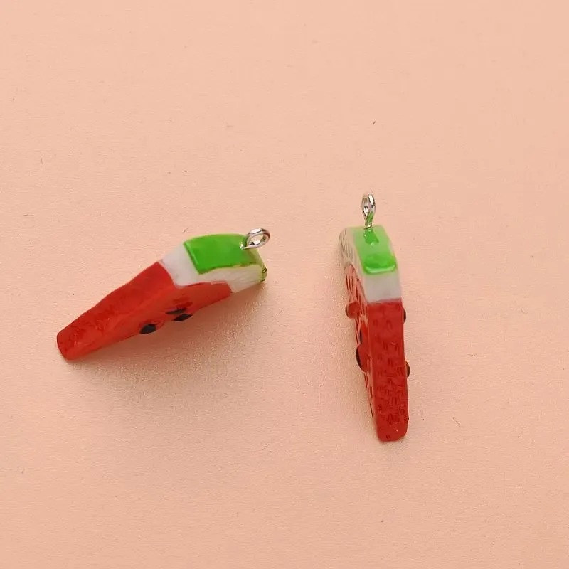 จี้เรซิ่นรูปแตงโมสามเหลี่ยมสอง - Resin Crafts Diy บทวิจารณ์และราคา