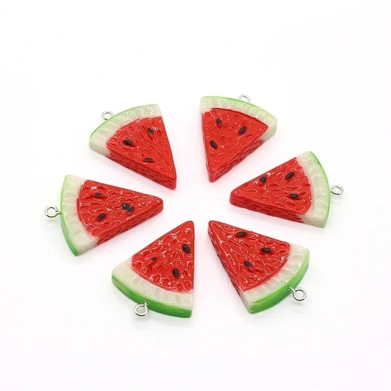 จี้เรซิ่นรูปแตงโมสามเหลี่ยมสอง - Resin Crafts Diy บทวิจารณ์และราคา