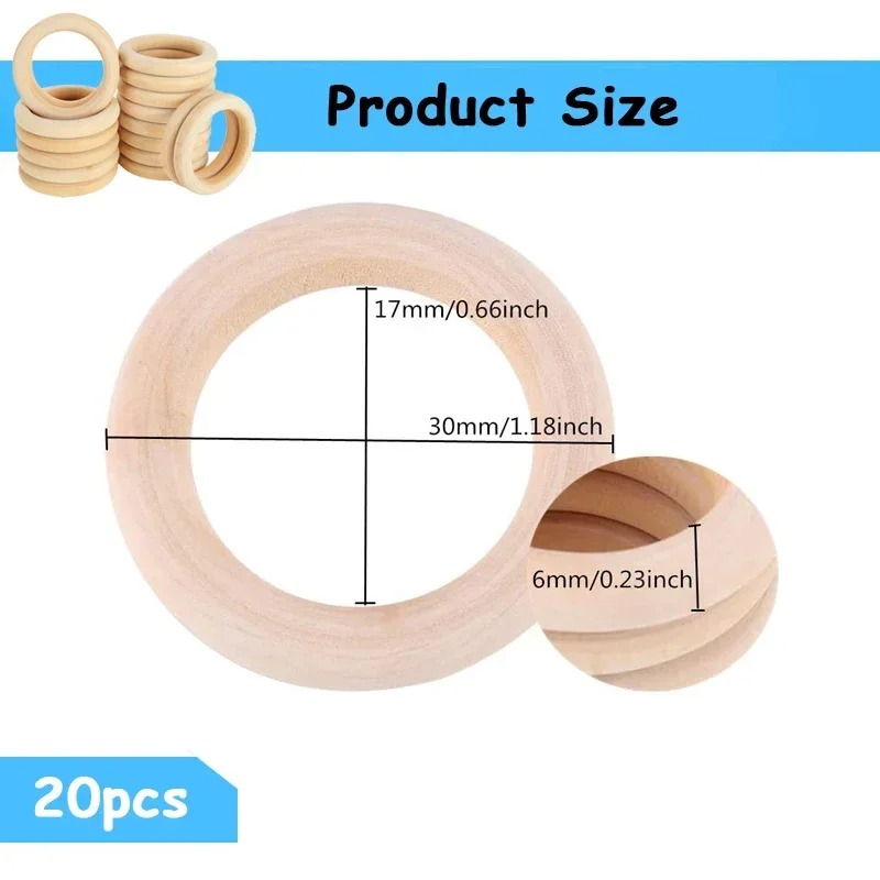 วงแหวนไม้ดิบขนาด 30 มม. จำนวน  - Wood Ring Blank บทวิจารณ์และราคา