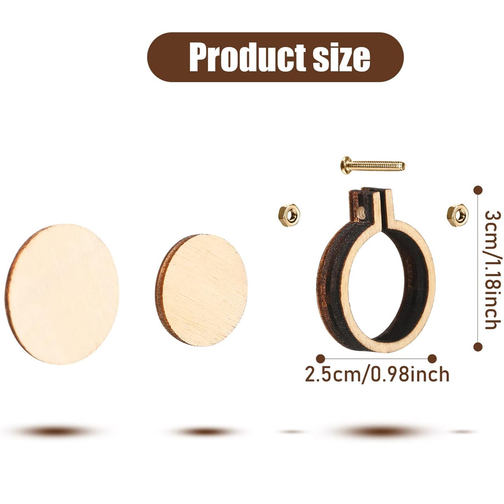 10 ชิ้น/เซ็ตไม้มินิเย็บปักถักร - Wood Ring Blank บทวิจารณ์และราคา