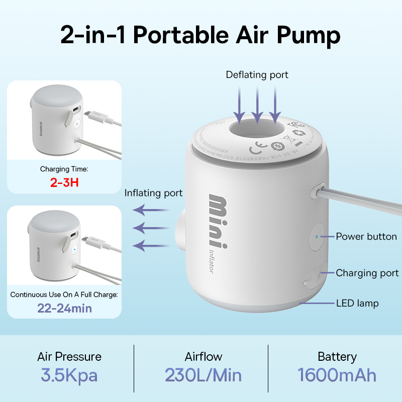 ปั๊มลมขนาดเล็กแบบพกพา Baseus เ - Vacuum Chamber Small บทวิจารณ์และราคา