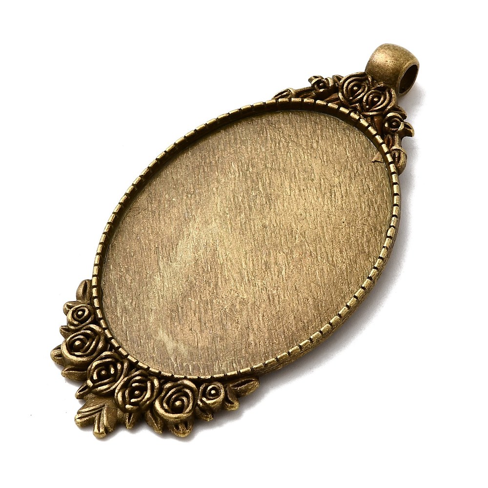 10 ชิ้น จี้แกะสลักลายกุหลาบสไต - Bezels Set Pendant บทวิจารณ์และราคา