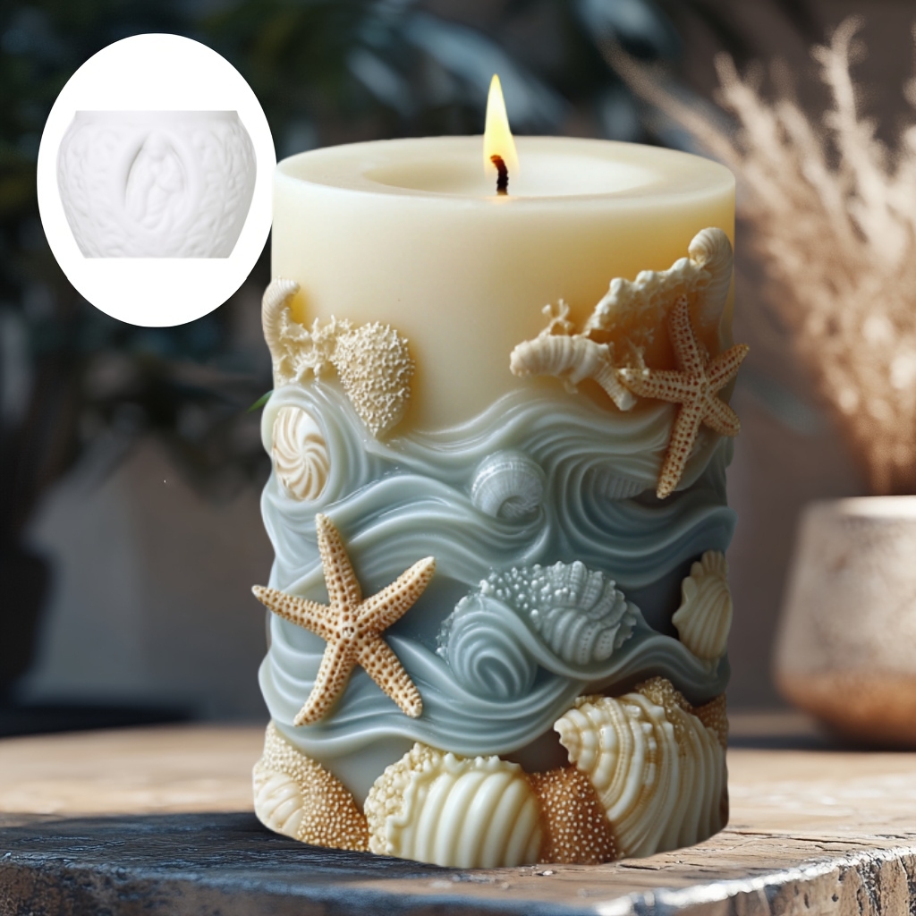 DIY Ocean สไตล์บรรเทาทรงกระบอก - Resin Ocean Wave Mold บทวิจารณ์และราคา