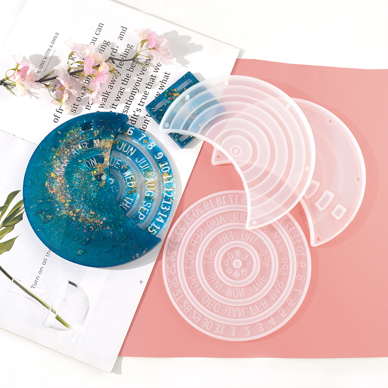 สไตล์ใหม่หมุนได้ Moon Shape ปฏ - Resin Ocean Wave Mold บทวิจารณ์และราคา