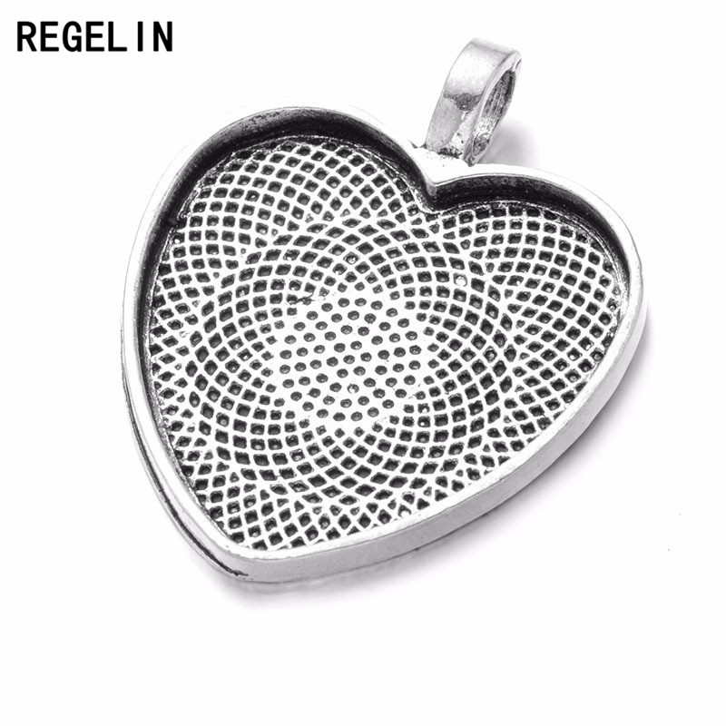 REGELIN หัวใจ Cabochons การตั้ - Bezels Set Pendant บทวิจารณ์และราคา