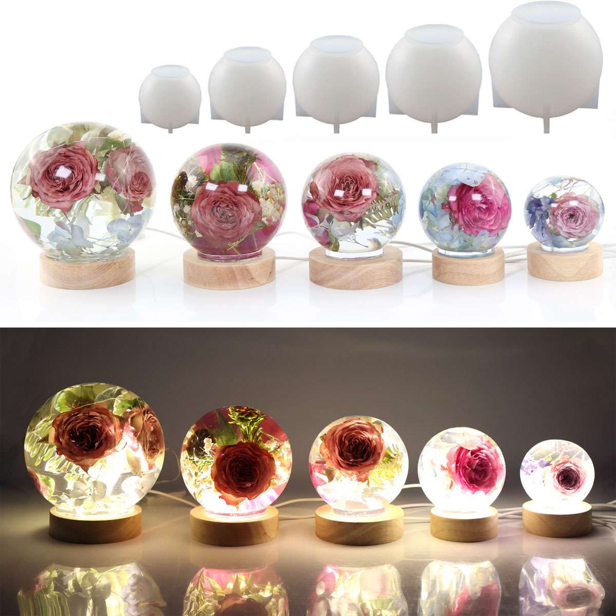 65-120 มม.Sphere Ball แม่พิมพ์ - Resin Craft Ideas บทวิจารณ์และราคา
