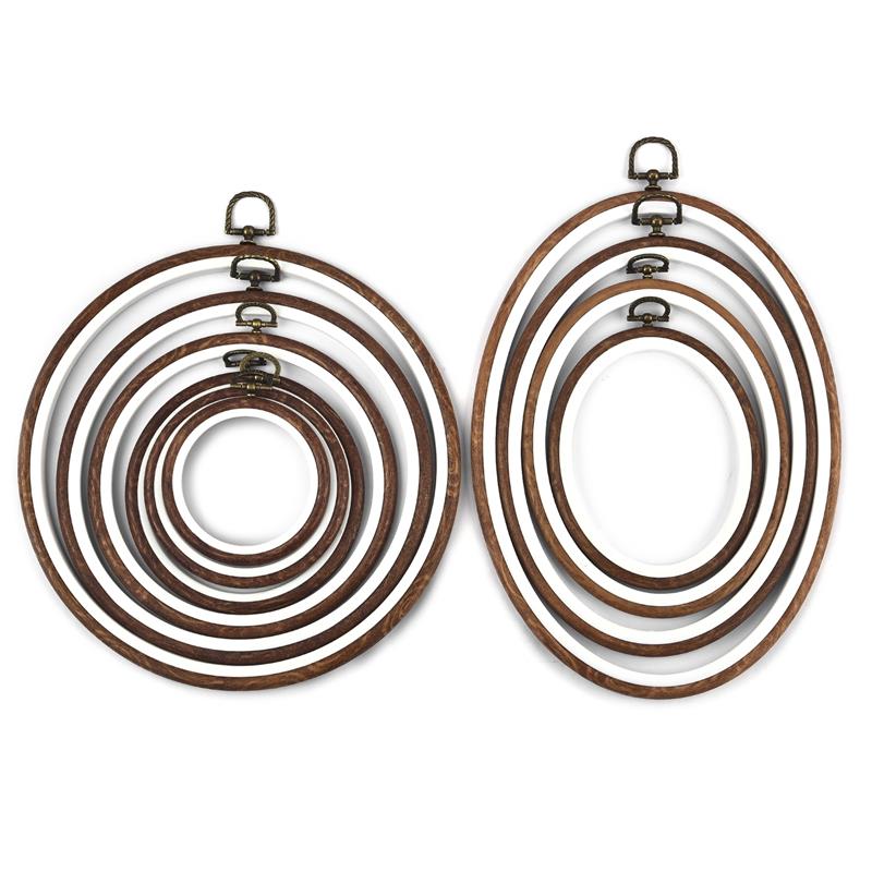 ชุดวงแหวนปักผ้าไม้รูปวงรี วงกล - Wood Ring Blank บทวิจารณ์และราคา