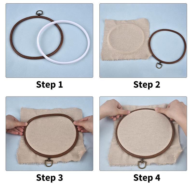 ชุดวงแหวนปักผ้าไม้รูปวงรี วงกล - Wood Ring Blank บทวิจารณ์และราคา