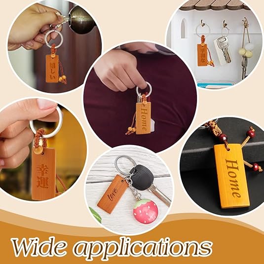 50 ชิ้นไม้หมวดหมู่ Key แหวนช่อ - Wood Ring Blank บทวิจารณ์และราคา