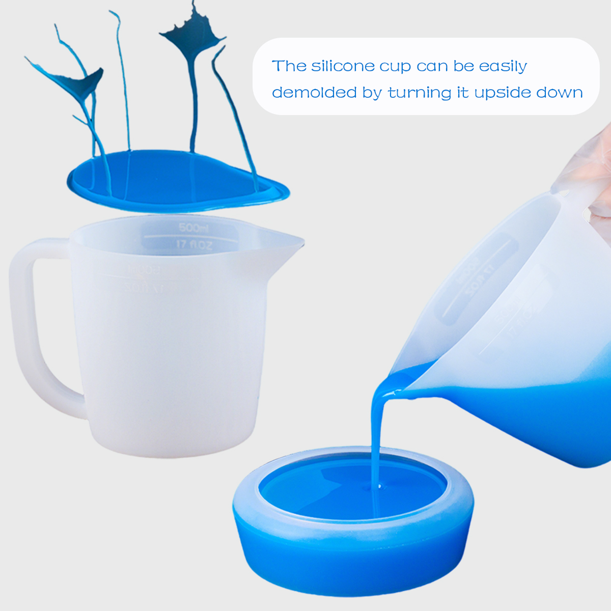 500ML ถ้วยตวงซิลิโคนพร้อมที่จั - Mixing Cup Silicone บทวิจารณ์และราคา