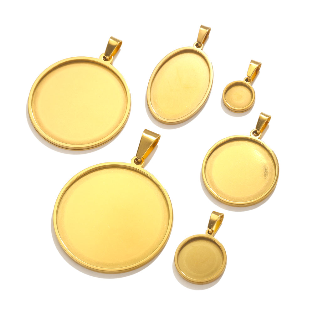 5ชิ้นถาดสแตนเลสสำหรับวางเครื่อ - Bezels Set Pendant บทวิจารณ์และราคา