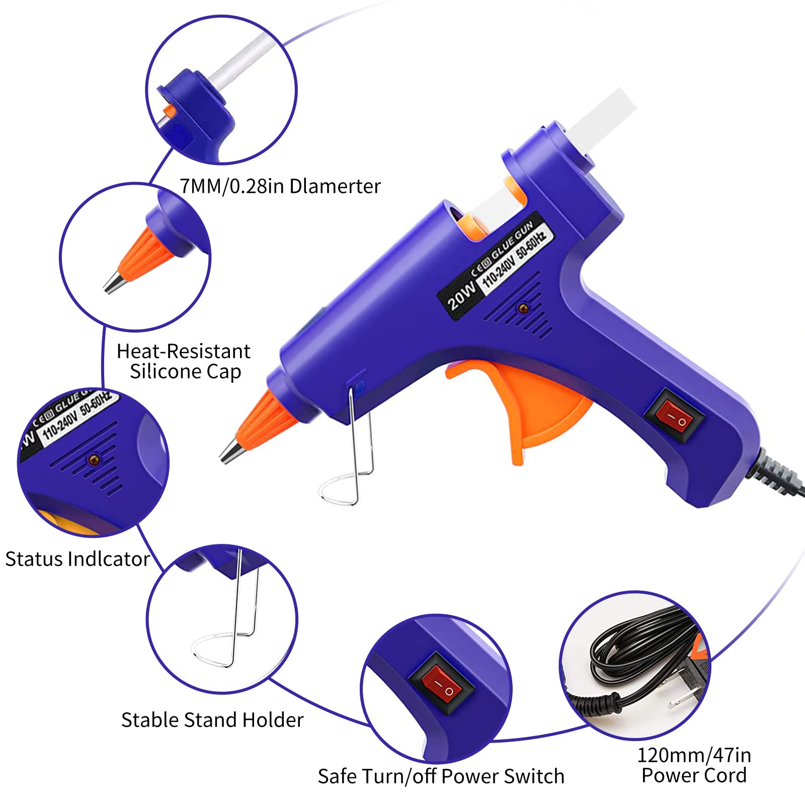 20W Hot Melt กาวปืนครัวเรือนอุ - Heat Gun Small บทวิจารณ์และราคา