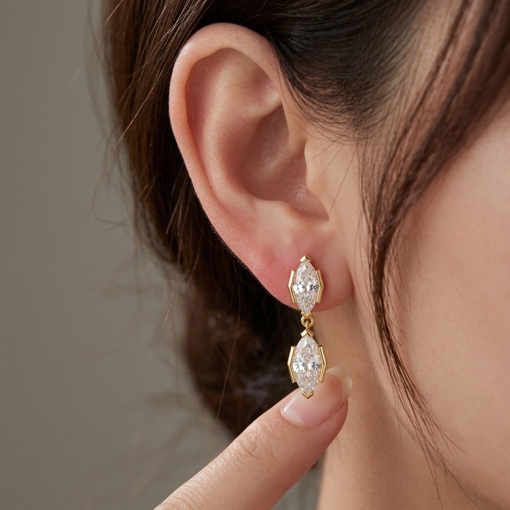 EWYA 3CT มาร์ควิส คัท มอยส์ซาไ - Bezels Set Pendant บทวิจารณ์และราคา
