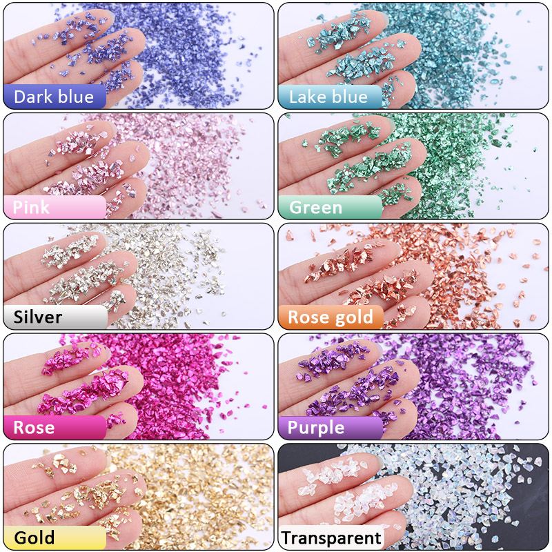 อีพ็อกซี่เรซิ่นที่มีสีสันหินทร - Gold Foil Flakes บทวิจารณ์และราคา