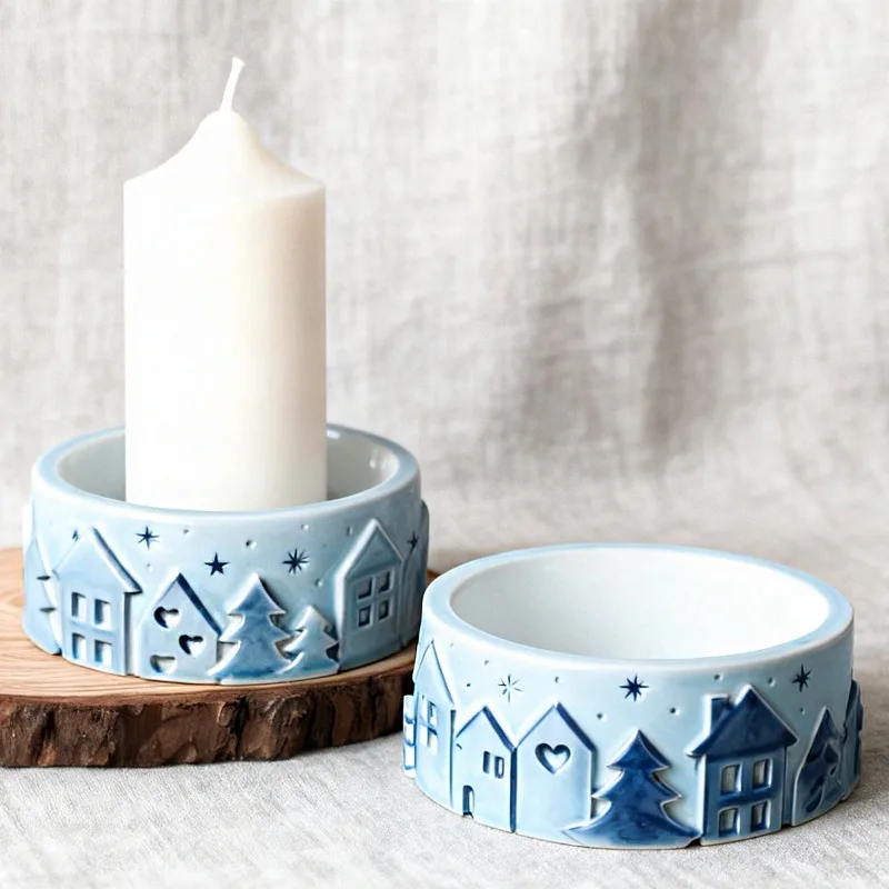 แม่พิมพ์ซิลิโคนรูปทรงบ้าน/โบ๊ะ - Coaster Mold Round บทวิจารณ์และราคา
