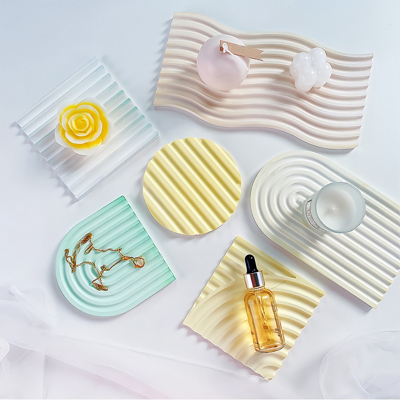 DIY ลาย Wave ถาดแม่พิมพ์สําหรั - Silicone Mold Tray บทวิจารณ์และราคา