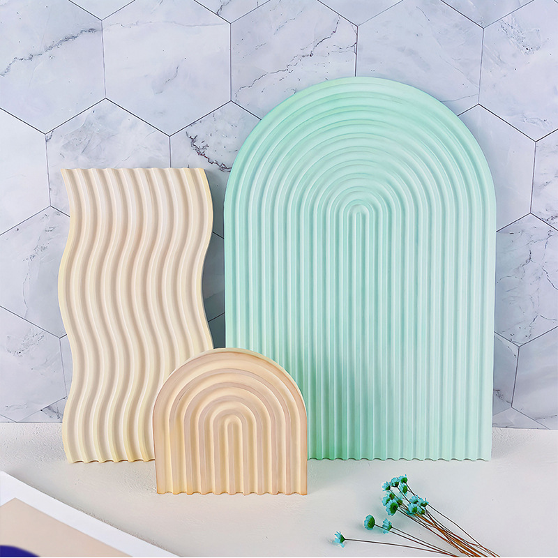 DIY ลาย Wave ถาดแม่พิมพ์สําหรั - Silicone Mold Tray บทวิจารณ์และราคา