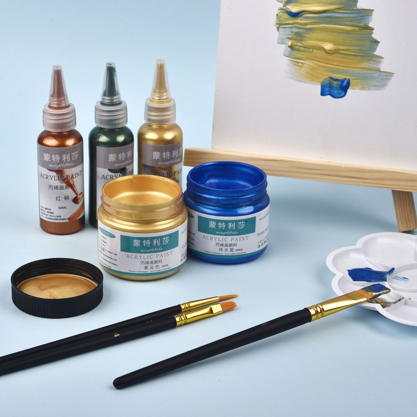 สีอะคริลิคประกายมุก7สี60มล./ขว - Resin Pigment Set บทวิจารณ์และราคา