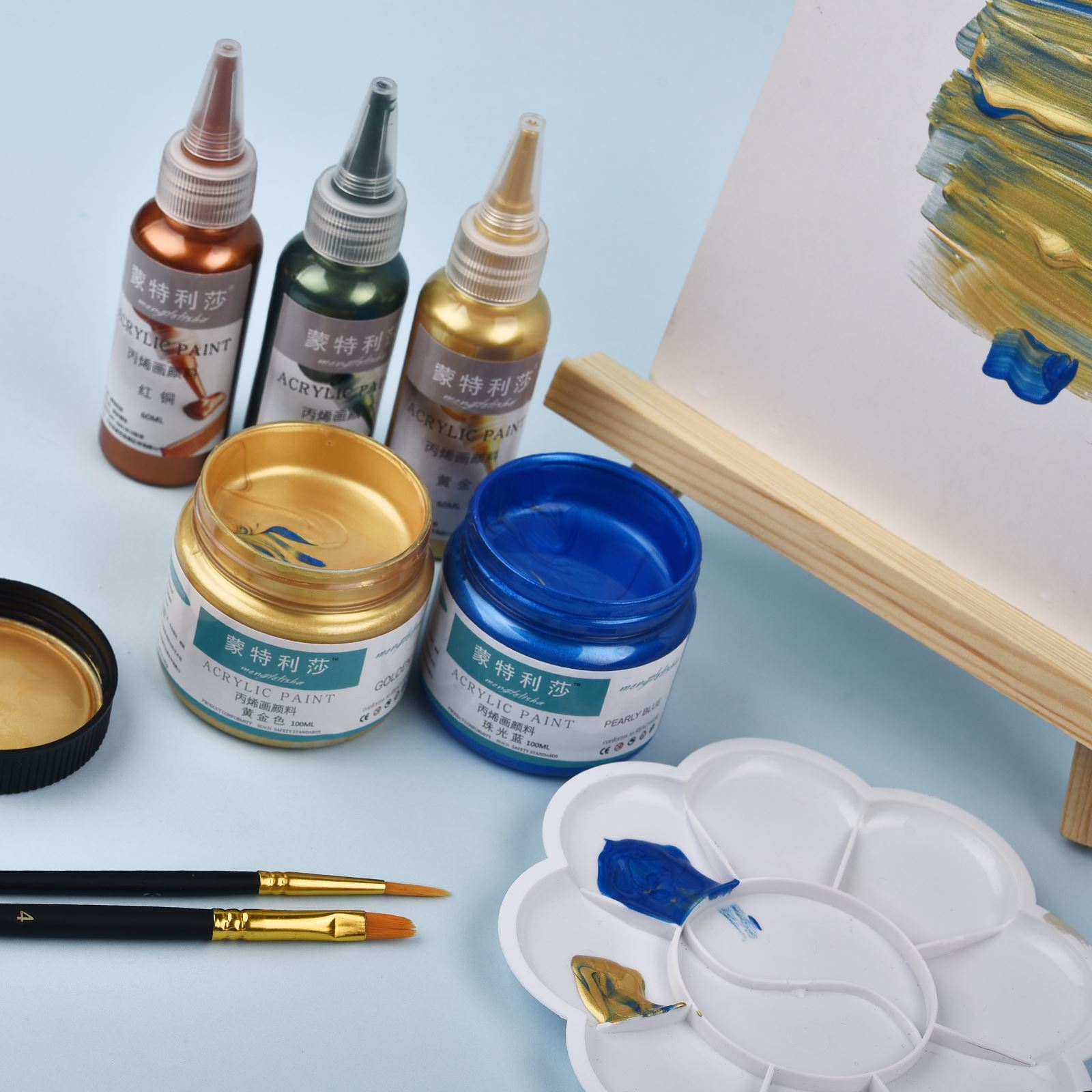 สีอะคริลิคประกายมุก7สี60มล./ขว - Resin Pigment Set บทวิจารณ์และราคา