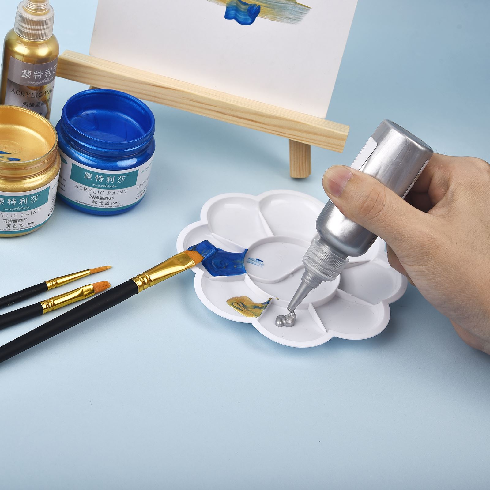 สีอะคริลิคประกายมุก7สี60มล./ขว - Resin Pigment Set บทวิจารณ์และราคา