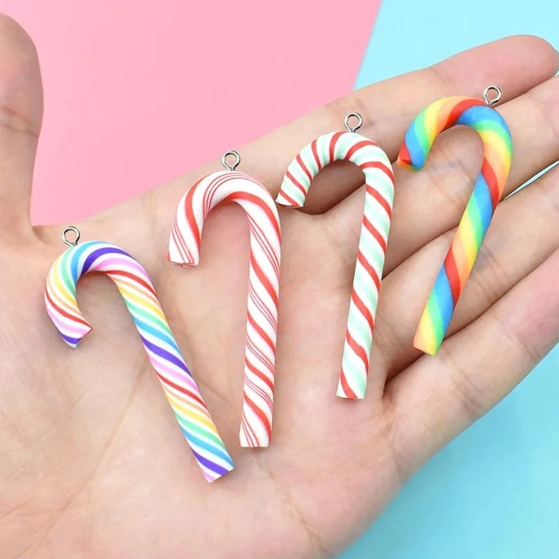 จี้รูปแท่งขนมคริสต์มาสทำจากดิน - Resin Crafts Diy บทวิจารณ์และราคา