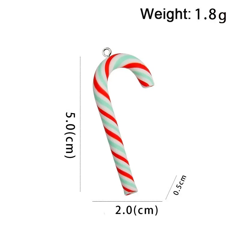 จี้รูปแท่งขนมคริสต์มาสทำจากดิน - Resin Crafts Diy บทวิจารณ์และราคา