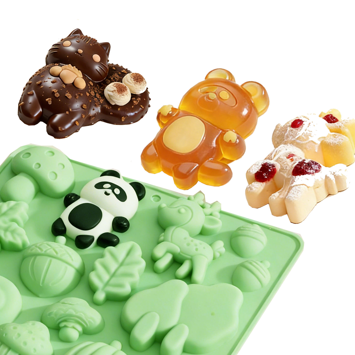 แม่พิมพ์เค้กซิลิโคนรูปสัตว์ 1  - Resin Craft Material บทวิจารณ์และราคา