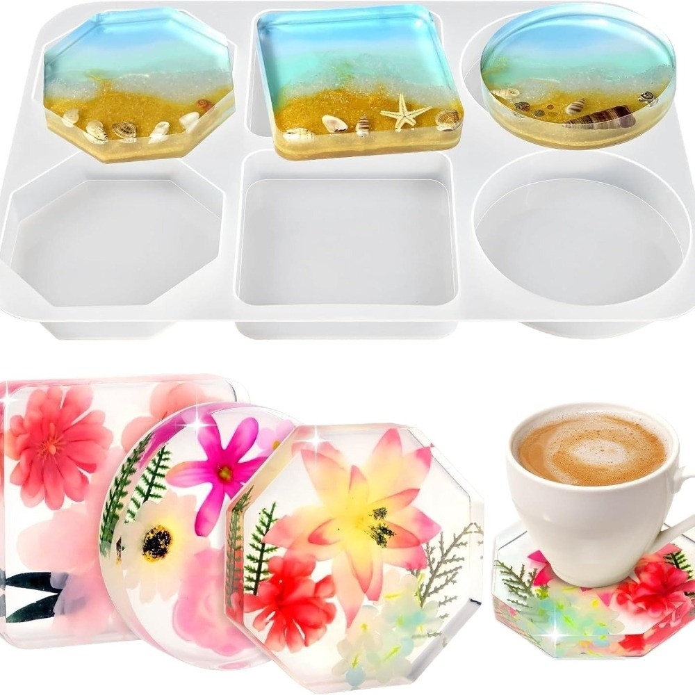 แม่พิมพ์ซิลิโคนสำหรับทำจานรองแ - Coaster Mold Round บทวิจารณ์และราคา